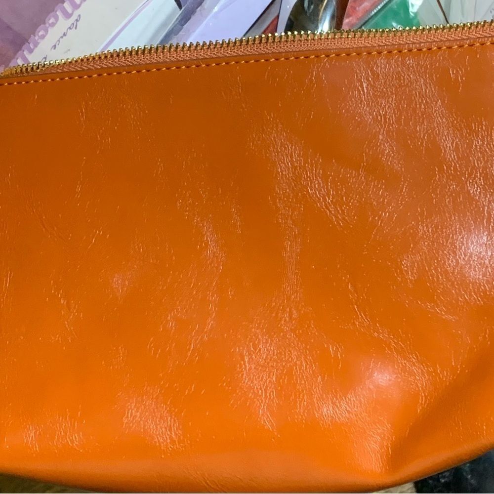 Louis Daisy Cosmetic Makeup Bag Leather Gorgeous no stains